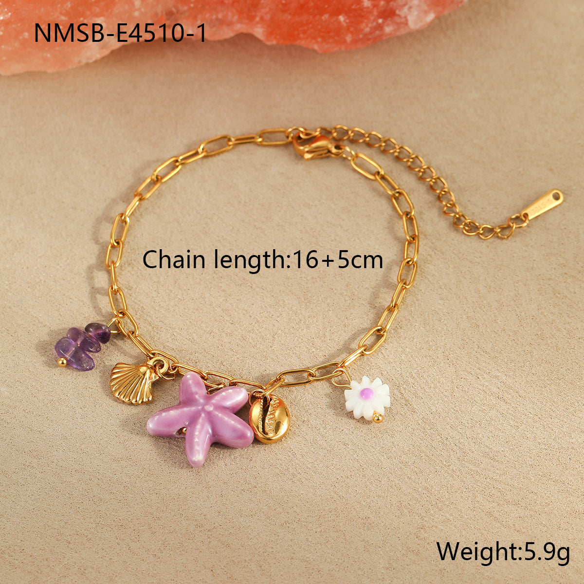 Holiday Style Ceramic Pendant Bracelet Necklace